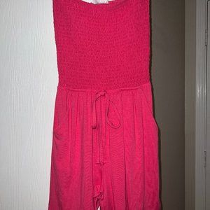 Womens Hot Pink Romper, Size M